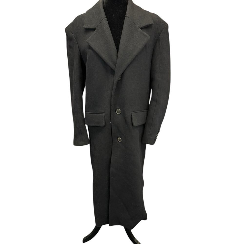 Zara x Ader Error Oversize Wool Blend Coat Black … - image 4